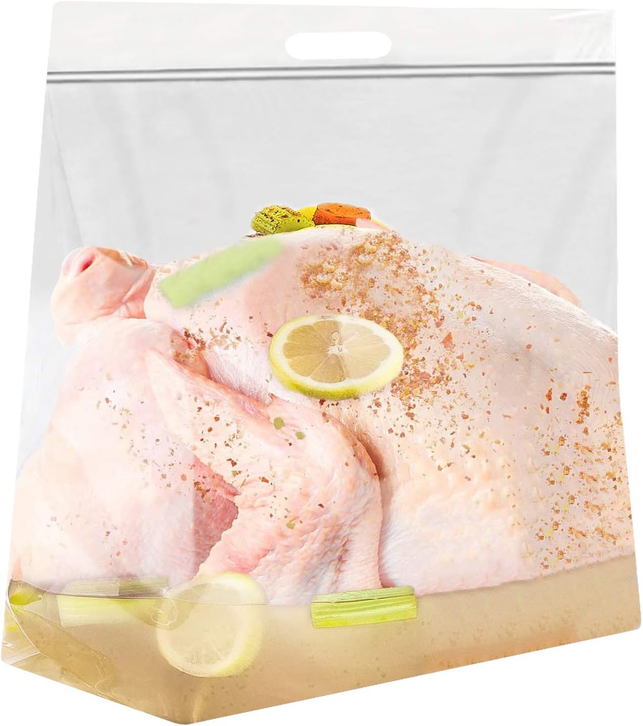 Jumbo Size Extra Large BIG Zipper Storage Bags With Handle, Huge 10 Gallon Bag, Size 24" x 24" , 4 Mil. Thick,