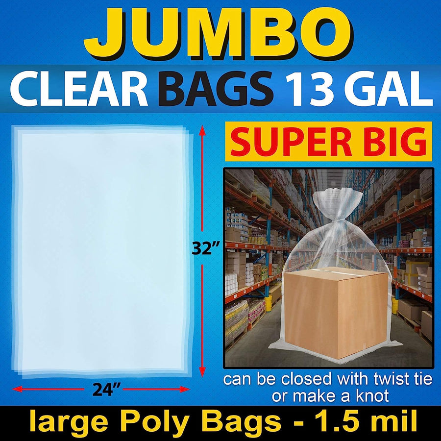 Large Roaster Food Storage Ziplock Bag, 5 Gallon Zip & Lock Strong clear  heavy.. 
