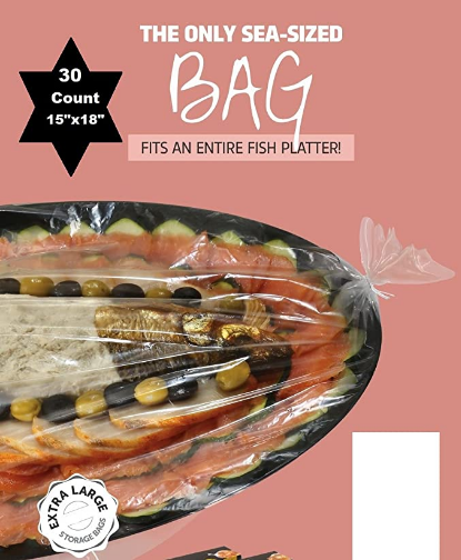 Big Food Storage Bags with Ties, 15"x18" For Bread, Freezer, Storage, Mailing, Travel etc.